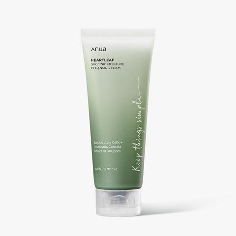 Заспокійлива пінка для вмивання Anua Heartleaf Succinic Moisture Cleansing Foam 3153 фото