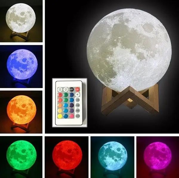 Лампа Місяць 3D Moon Lamp Настільний світильник місяць Magic 3D Moon Light 22863 фото