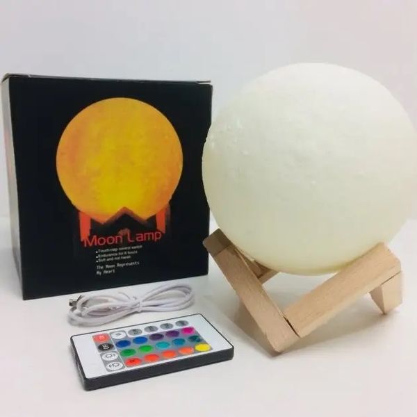 Лампа Місяць 3D Moon Lamp Настільний світильник місяць Magic 3D Moon Light 22863 фото