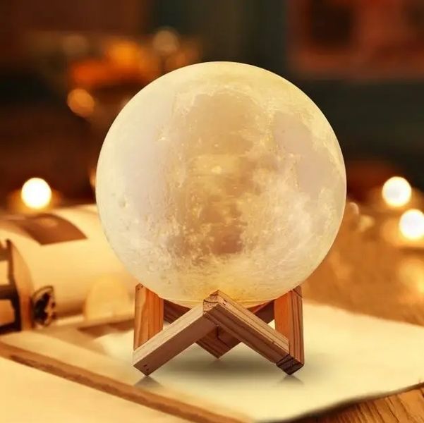 Лампа Місяць 3D Moon Lamp Настільний світильник місяць Magic 3D Moon Light 22863 фото