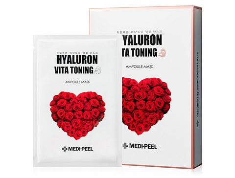 Тонизирующая пептидная маска для лица Medi-Peel Hyaluron Vita Toning Ampoule Mask 3258 фото