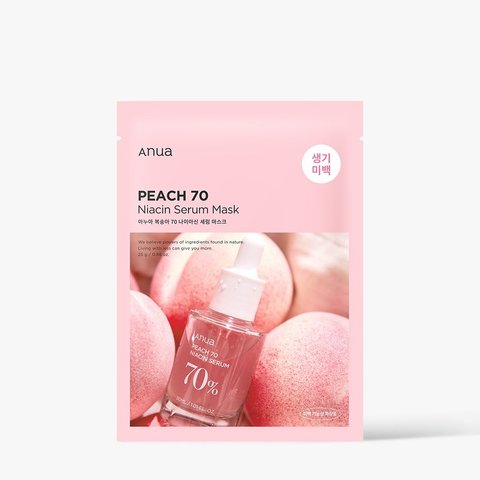 Освітлювальна маска з персиком та ніацинамідом Anua Peach 70 Niacin Serum Mask 1 шт 3155 фото