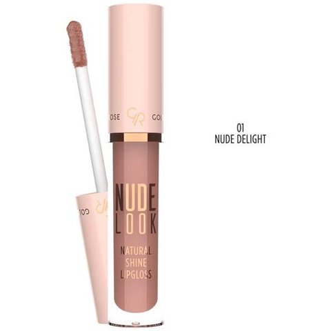 Рідка глянсова помада Golden Rose Nude Look Natural Shine Lipgloss 01 2483 фото