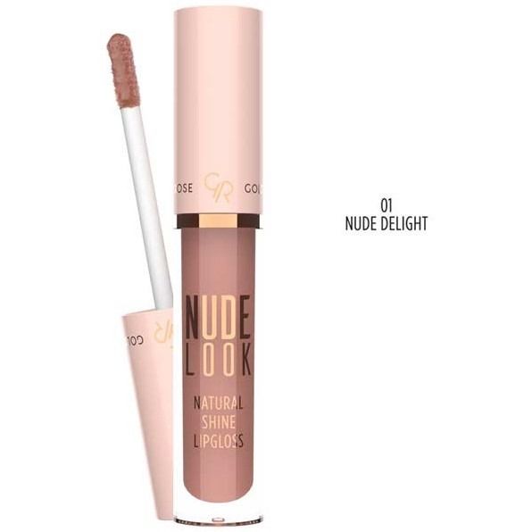 Рідка глянсова помада Golden Rose Nude Look Natural Shine Lipgloss 01 2483 фото