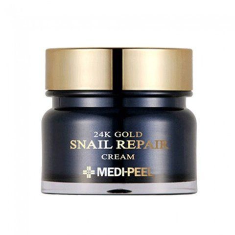 Розгладжуючий преміум крем з муцином равлика і золотом Medipeel 24K Gold Snail Repair Cream, 50мл 3266 фото