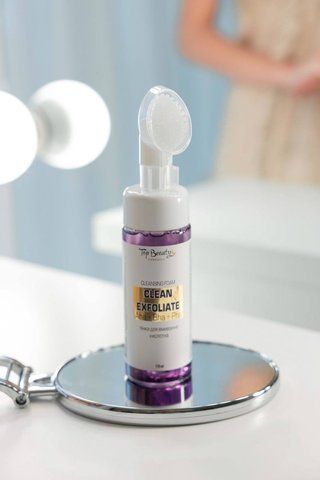 Пінка кислотна для вмивання обличчя з екстрактом чорниці з щіточкою Top Beauty  2057 фото