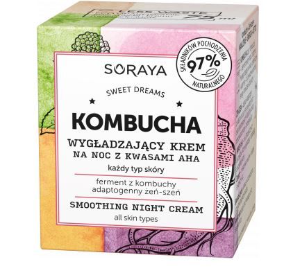 Крем розгладжуючий нічний з АНА – кислотами Soraya KOMBUCHA 75 мл 1235 фото