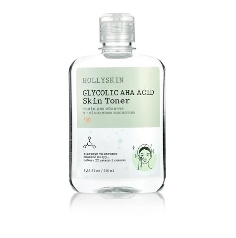 Тонік для обличчя HOLLYSKIN Glycolic AHA Acid Skin Toner 21 фото