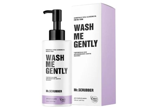 Гідрофільна олія для вмивання та зняття макіяжу WASH ME GENTLY для жирної і проблемної шкіри Mr.SCRUBBER 0072 фото