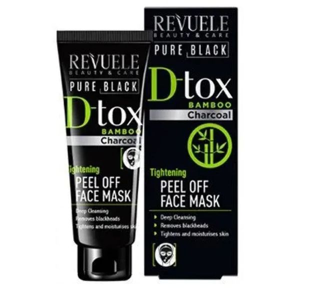 Підтягуюча пілінг-маска для обличчя з бамбуковим вугіллям PURE BLACK DETOX , 80 мл 608 фото