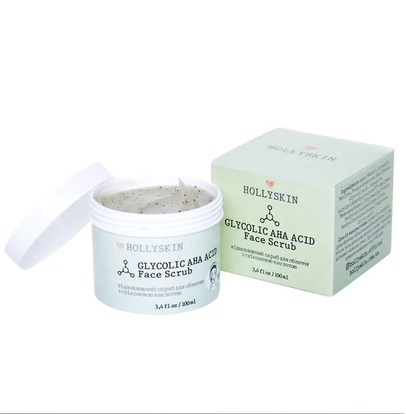 Скраб для обличчя з гліколевою кислотою HOLLYSKIN Glycolic AHA Acid Face Scrub 31 фото