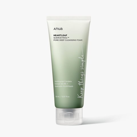 Глибокоочисна пінка для вмивання ANUA Heartleaf Quercetinol Pore Deep Cleansing Foam, 150 ml 3146 фото