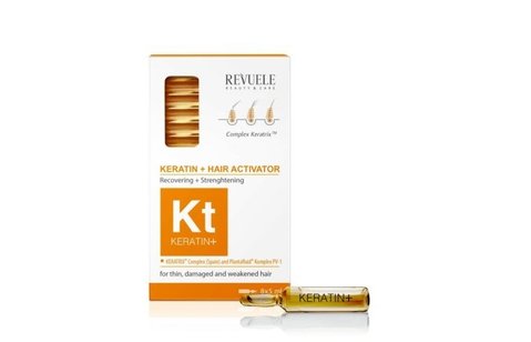 Ампули для волосся KERATIN+ Активатор відновлення REVUELE 8*5 ml 59823 фото