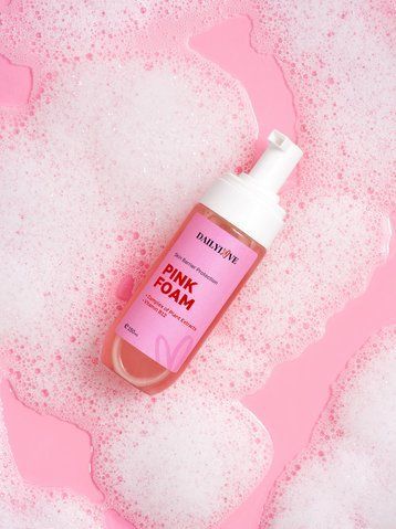 Рожева пінка з комплексом рослинних екстрактів та вітаміном В12 Skin Barrier Protection Pink Foam DailyLove DL35 фото