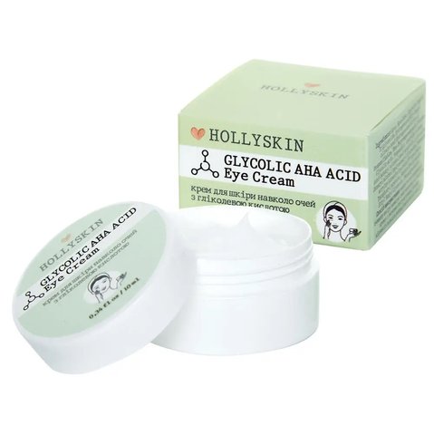 Крем для шкіри навколо очей з гліколевою кислотою HOLLYSKIN Glycolic AHA Acid Eye Cream 44 фото