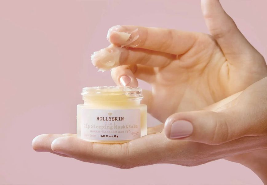 Відновлювальна нічна маска-бальзам для губ HOLLYSKIN Lip Sleeping Mask&Balm 47 фото